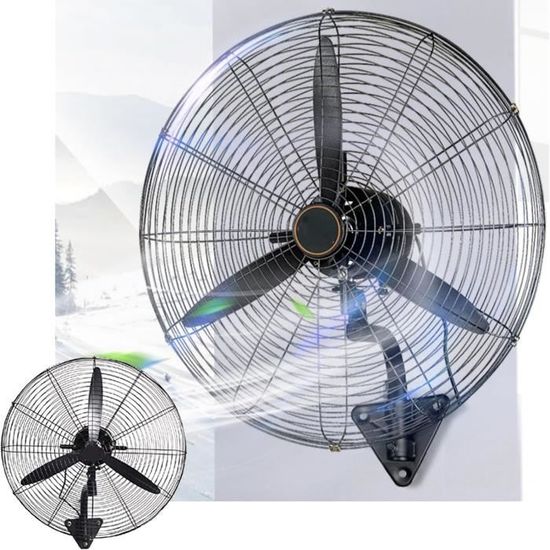 Ventilateur oscillant Mural, Ventilateur Mural Industriel rétro en