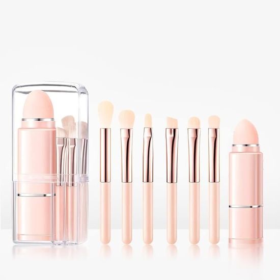 Kit 5 Pinceaux Maquillage Visage - Formes Variées (plat, Rond, Ovale) - Noir Générique Neuf