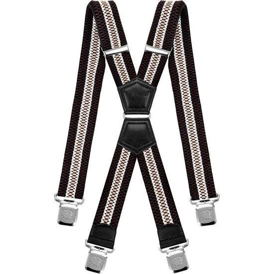 Bretelles Formel Décontracté Bretelles Pour Homme Avec 4 Clips Solides - Largeur 38 Mm, Longueur Réglable Jusqu'à 110 Cm, Style Classique
