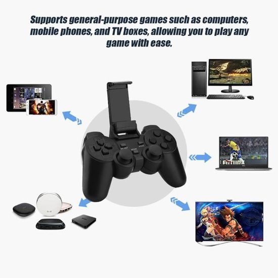 Manette De Jeu Sans Fil Bluetooth - Compatible Android, IOS, PC, TV, Confortable, Autonomie 6-8h