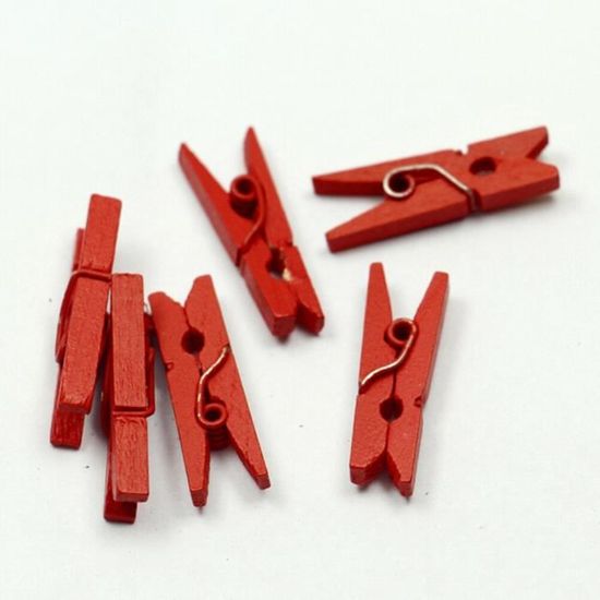 Pinces à Linge Bois ZephyrHome - Lot 100 Pièces Colorées 7,4cm | DIY Déco Photo Artisanat