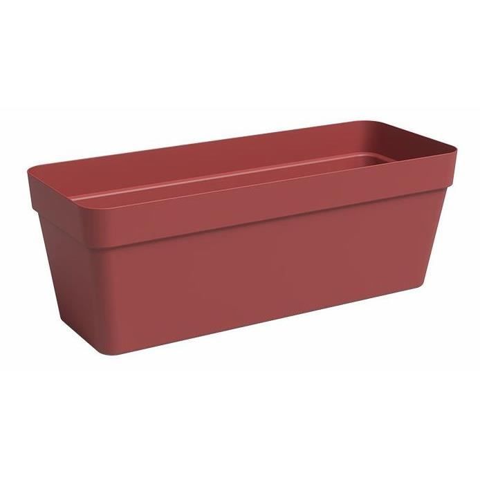 Jardinière - Plastique - Rouge Foncé - Rectangulaire - L49,9 x P20 x H18,1cm - ARTEVASI