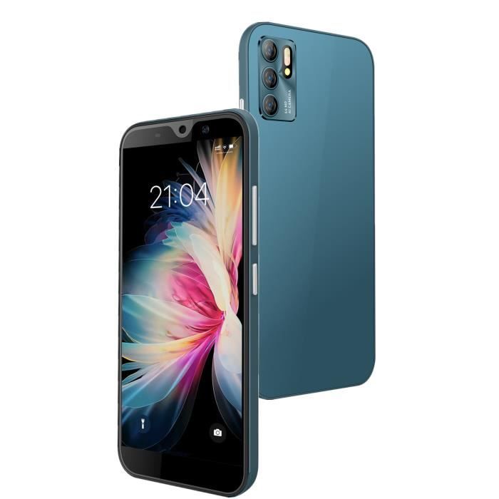 (2 + 32Go) Smartphone 4G Pas cher 6.0 Pouces Écran Android Téléphone portable Débloqué GPS 8MP Caméra ,4800mAh-bleu