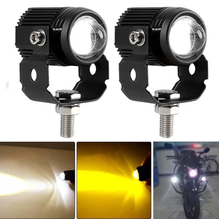 2pcs 40w LED Phares Antibrouillard Offroad Oeil d'ange Feux Diurnes Etanche Lampe de Travail LED pour Camions 4x4 SUV ATV Moto Tract