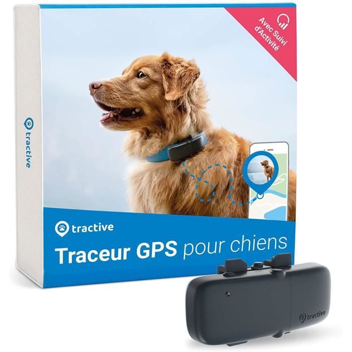 Tractive collier GPS pour chien, Traceur avec portée illimitée, Suivi d'activité, Étanche, Léger (Modèle 2019)