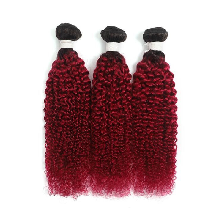 3 Pcs 12pouce cheveux brésiliens armure paquets 100% Remy Extensions de cheveux humains 100g-p