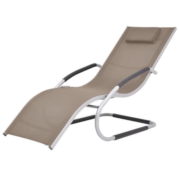 Home🍓Chaise longue Transat DE jardin Fauteuil Relax Bains de soleil 62 x 152 x 88 cm (l x P x H)pour Jardin Balcon Camping t8775