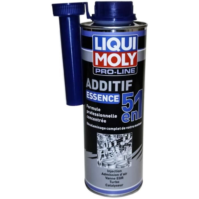 Décrassant et Décalaminant 5 en 1 Essence - LIQUIMOLY Décalaminage complet de votre moteur/Idéal Avant Contrôle Technique - Additif