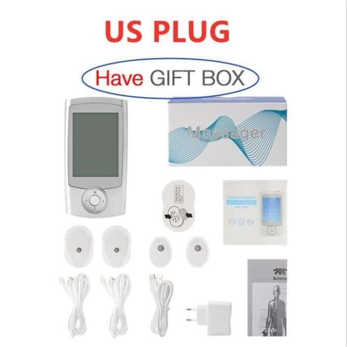 Électrostimulation masseur d'impulsions dizaines Machine affichage numérique thérapie Acu - Modèle: US plug have box - HSJSZHA070