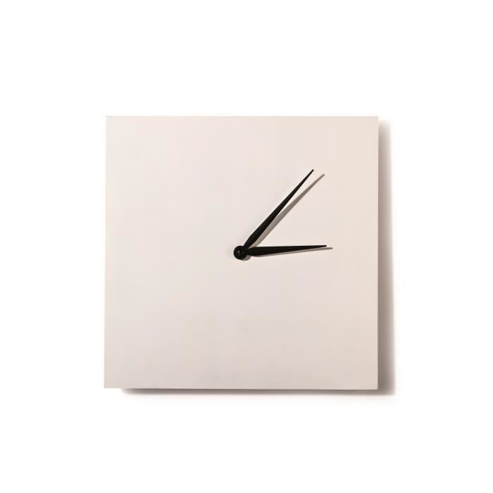 ARTEMIO Horloge carrée blanche à décorer 30 cm