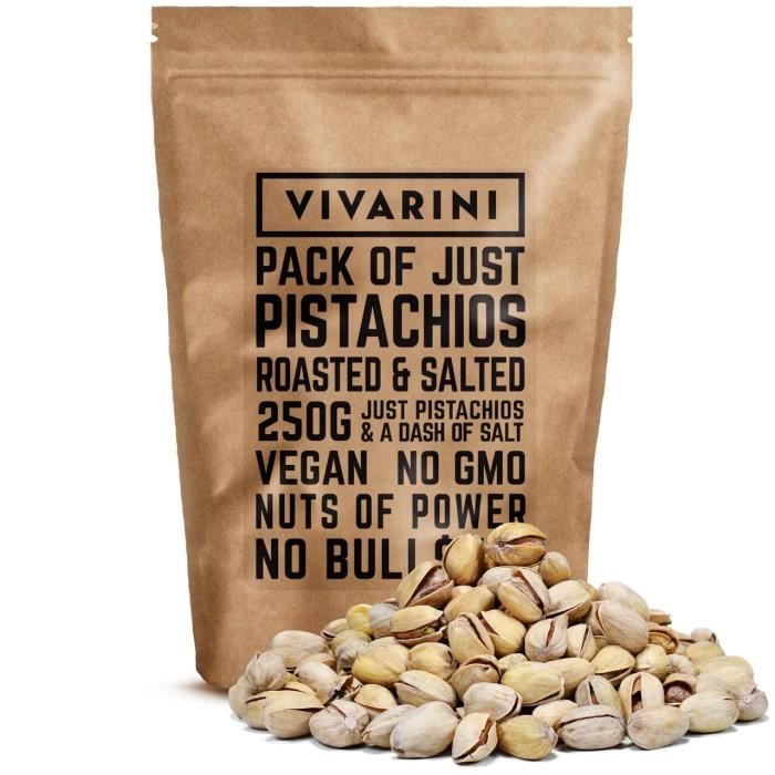 Pistaches Décortiquées Grillées Salées Vivarini Crues Premium 250 g