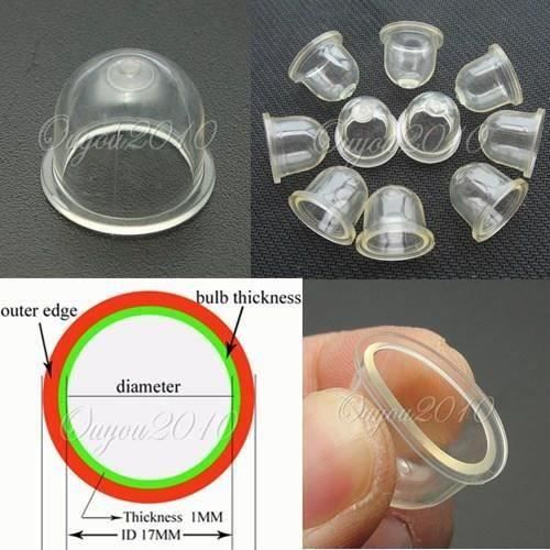 10x Ampoule Pompe Poire d'Amorcage Pr Carburateurs Tondeuse Debroussailleuse Sh02608