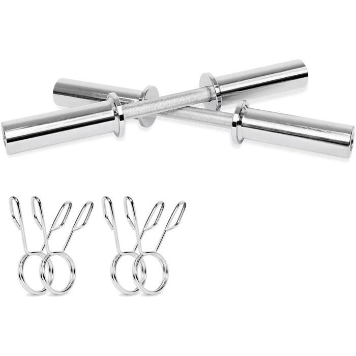 2ps 50cm barres droite halteres musculation 20, ø2inch paire dhaltères avec poids muscul reglabls, ø50mm entrainement bicep t