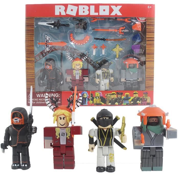 ROBLOX Master Ninja 4 poupées plus accessoires en boîte blocs de construction jouets modèle Figurines Collection cadeau de noël