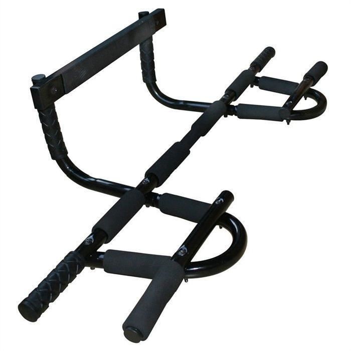 Barre simple de fitness-acier-équipement de fitness-maison-noir