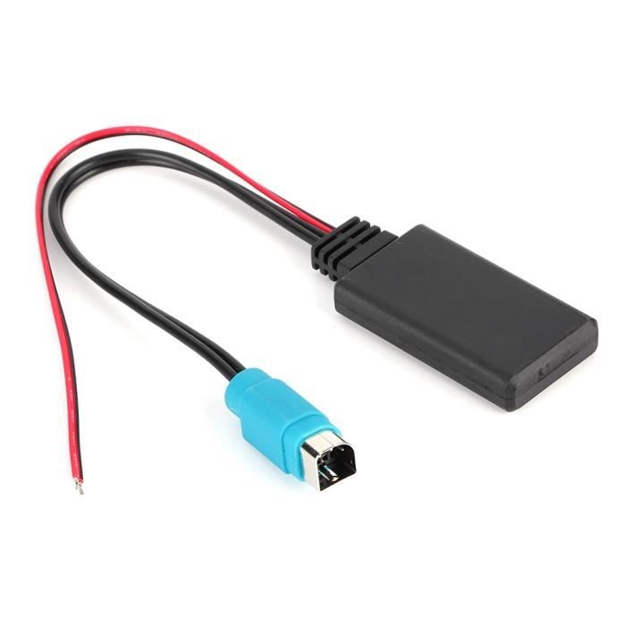 Qiilu Connecteur audio automatique Adaptateur AUX-IN Bluetooth Câble Audio sans Fil KCE-237B Convient pour Alpine CDE‑W203Ri IDA