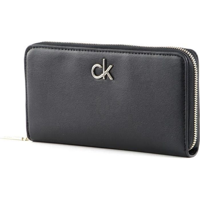 Calvin Klein Slim Zip Around Wallet CK Black [132860] -  porte-monnaie porte monnaie