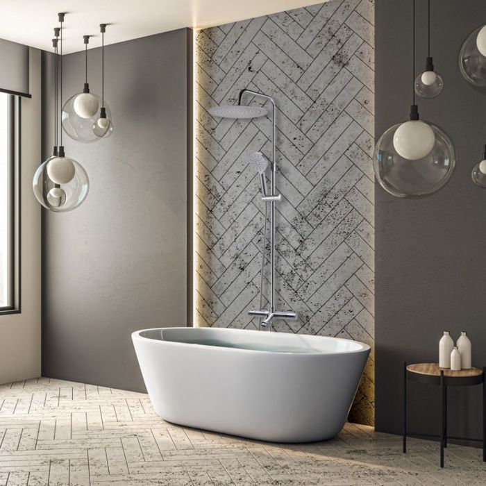New Oneo colonne bain et douche avec thermostatique chrome