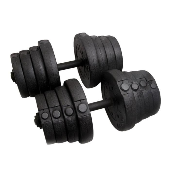 22 PCS PE Matériel Poids Haltère Vide Shell Set Réglable Cap Gym Barbell Plaques pour Body Workout