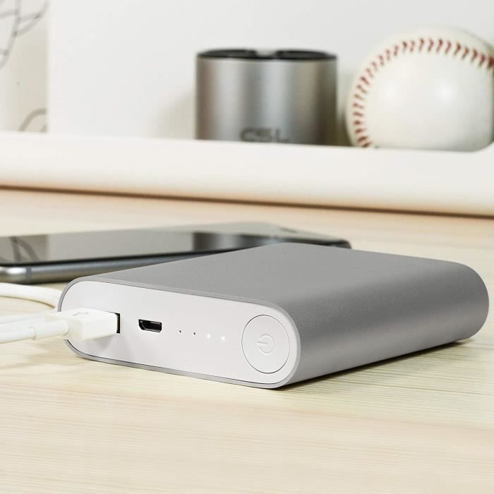 INECK® Batterie externe 5200 mAh argent - Power bank - Batterie de secours - Chargeur universel - Recharge Smartphone - Powerbank -