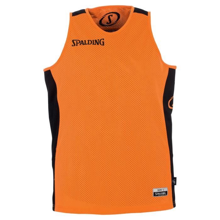 Maillot Spalding Essential Reversible Shirt coloris Orange - Noir