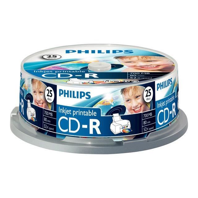 Philips CR7D5JB25 - 25 x CD-R - 700 Mo ( 80 min…