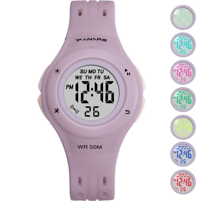 SHARPHY Montre Enfant Fille Étanche Lumineux LED Cadeau Pour Enfants