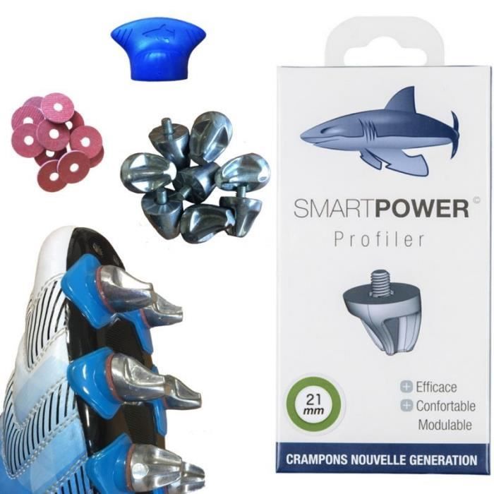 SMART POWER 16 Crampons Haute Performance Rugby 21 mm Aluminium