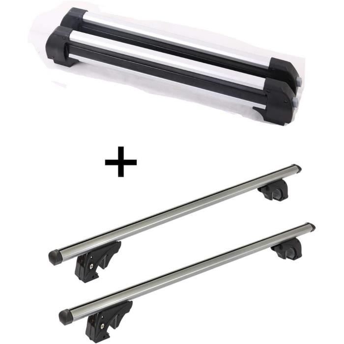 VDP Porte-Skis S4 4 Paire Ski + Galerie de Toit / Galerie pour Véhicules VDPLION1 Compatible Avec Hyundai Tucson (5 Portes) 04-09