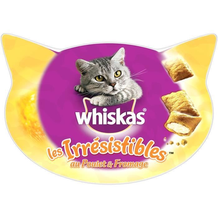 WHISKAS Les Irrésistibles Friandises - Au poulet et fromage - Pour chat - 105 g