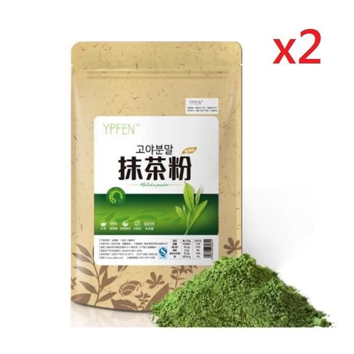 200G Matcha Poudre de thé vert pur certifié bio haut de gamme en vrac naturel