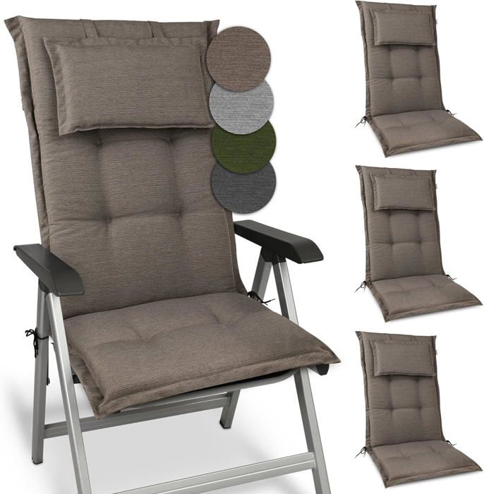 Set De 3 Coussins Pour Palettes Euro – 1 Assise 120x80 Cm + 2 Dossiers 60x40 Cm – Polyester, Mousse Confortable – Intérieur/extérieur