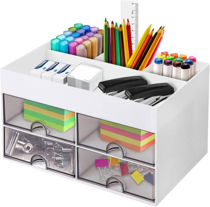 Tiroir Coulissant Organiseur De Cuisine Cnwinu - Blanc - Extensible 43x7x20 Cm - Fixation Adhésive Sans Perçage