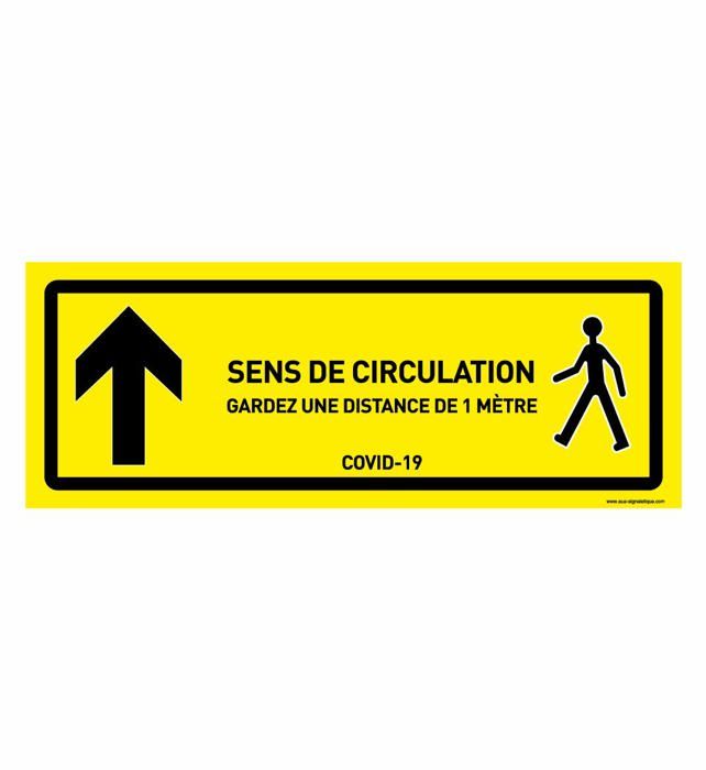 Chevalet de signalisation Respectez la distance d´1 mètre - Plaque