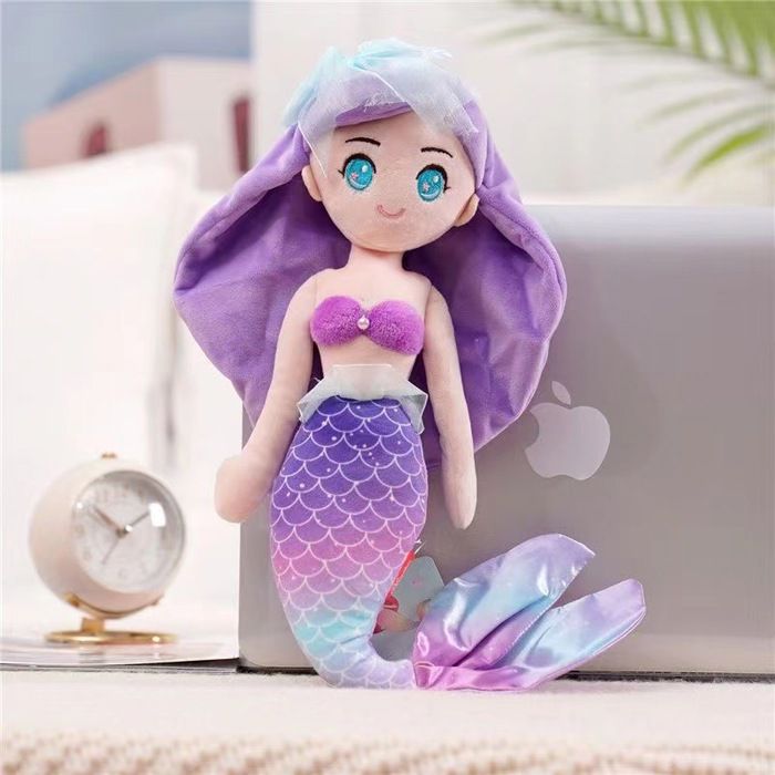 FISAPBXC – Poupée Sirène En Peluche 20 Cm – Jouet Doux Et Mignon – Cadeau Pour Enfants Garçons Et Filles – Décoration Et Compagnon De Jeu