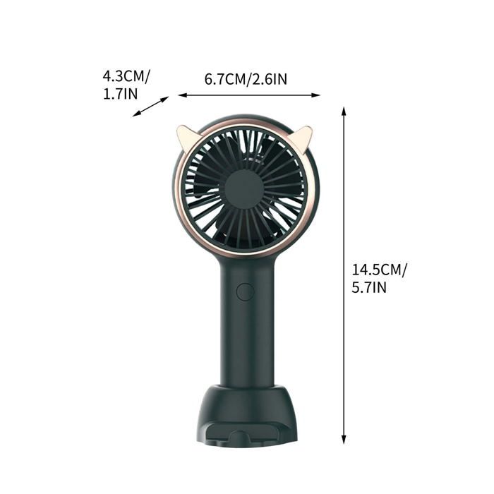Mini ventilateur portable mignon petit ventilateur portable mini portable rechargeable USB dortoir étudiant cadeaux de fête des - Qiedoviey