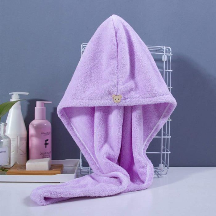 4 Bonnets De Séchage Cheveux En Microfibre - Absorption Rapide - Pour Douche, Maquillage, Sport