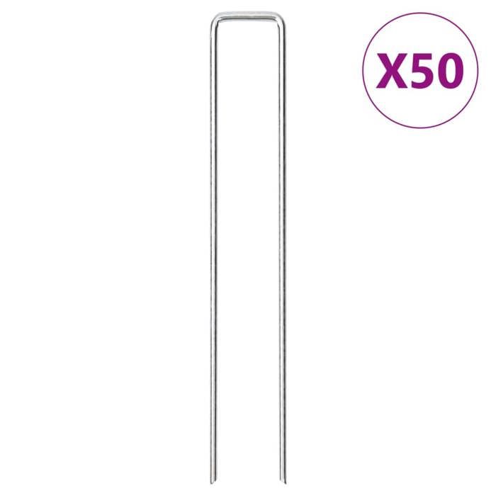 VidaXL Piquets De Tente En Acier Galvanisé - Lot Solide Pour Fixation Camping