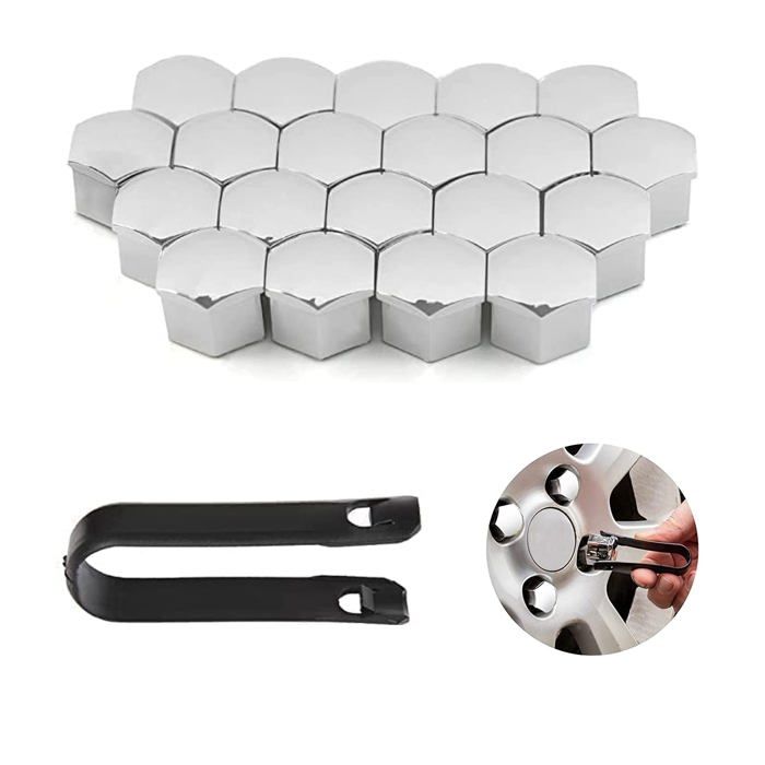 Lot De Capuchons De Boulons De Roue Chromés – Officiel Volvo – Finition Brillante