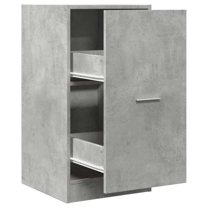 Armoire dapothicaire - mango - Armoire haute - gris béton 40x41x775cm bois dingénierie M1320