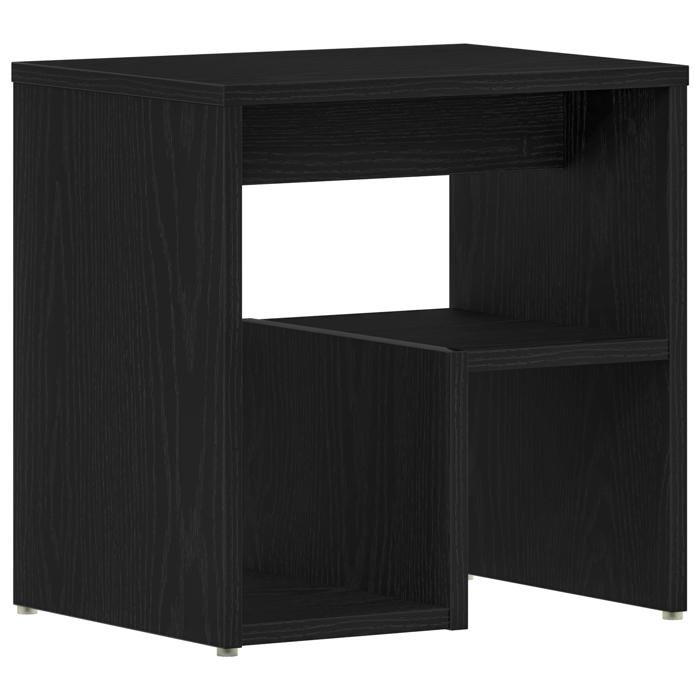 PROMOTION Table de chevet - Meuble de chambre - - chêne noir 40x30x40 cm Bois reconstitué 51501 - BestMeuble