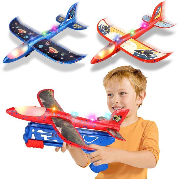 Polystyrene avec Pistolet Catapulte, Avion Jouet Planeur Volant, planeur enfant