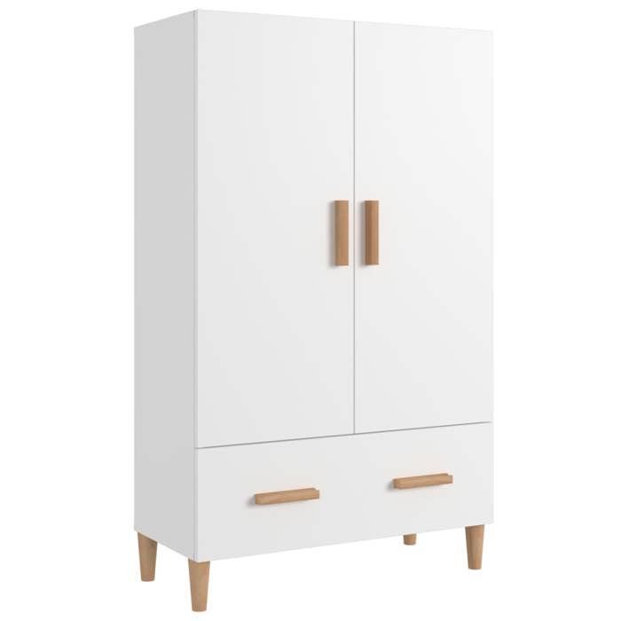 “Winter SaleTOP Armoire/Cabinet à tiroirs Blanc - Buffet Blanc 70x31x115cm - bois dingénierie PRO94751