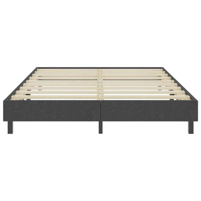 Sommier à lattes en tissu - WIENS - 180x200 cm - Gris - Tissu polyester - MDF et métal - Robuste et stable