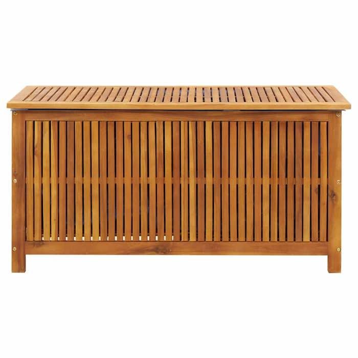 Sale 2026 Coffre de rangement de jardin - BURKE - grande espace - 113x50x58 cm - Bois dacacia solide CC64