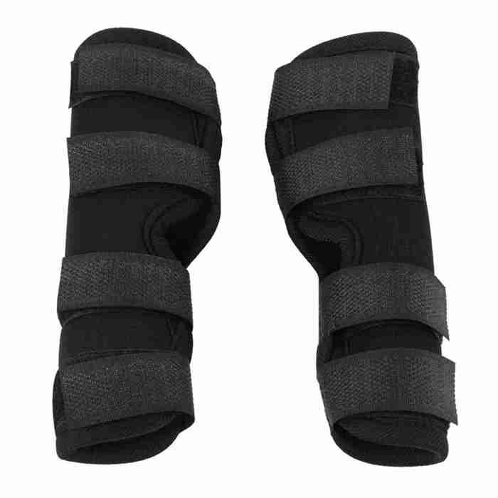 SALALIS Attelle de jambe de chien 1 paire dorthèses de jambe arrière pour chien animalerie pansage Noir S 42x35cm / 16.5x13.8in