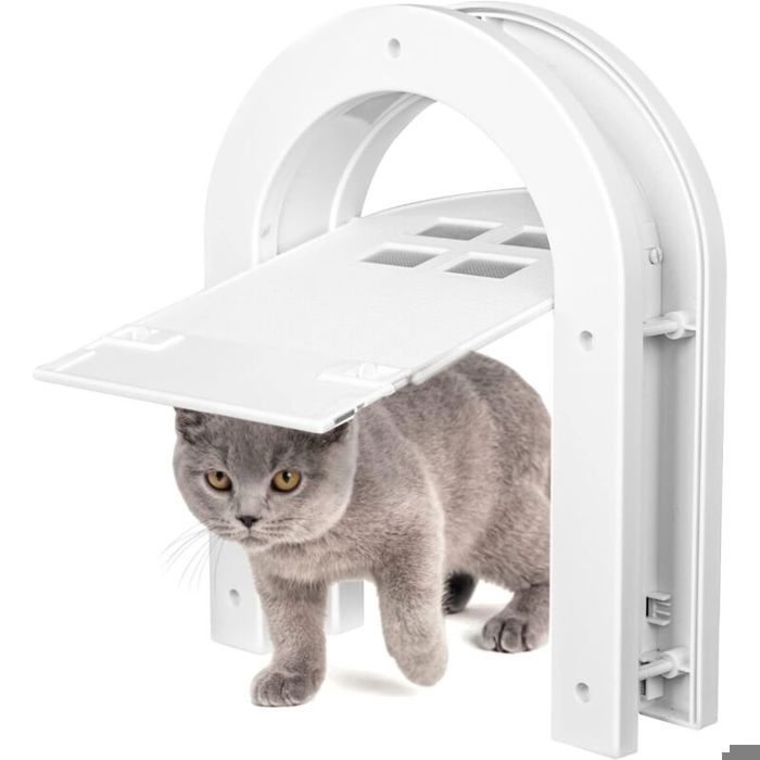 Chatière pour chat - Unbrand - Silencieuse - 2 voies - Installation facile - Matériau ABS résistant