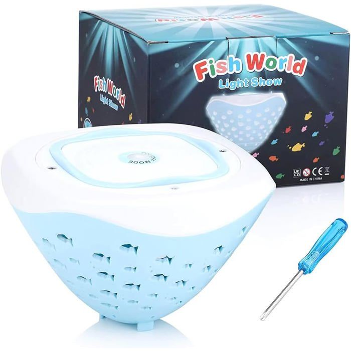 Projecteur lumineux LED en forme de poisson (IP67 étanche) – 6 modes convient aux salles de bains piscines fontaines et fêtes.