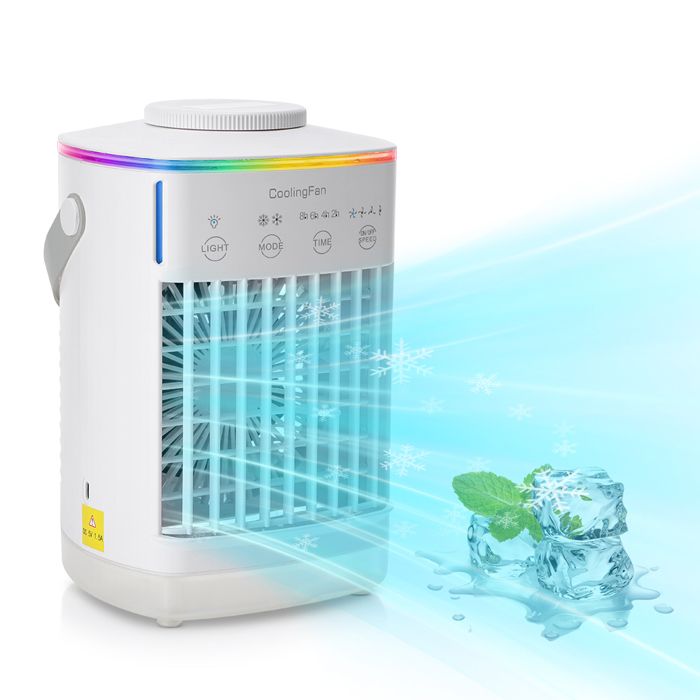 3 en 1 ventilateur climat ur ménage petit refroidisseur dair LED veilleuse Portable humidificateur réglage de lair ventila[MM9]