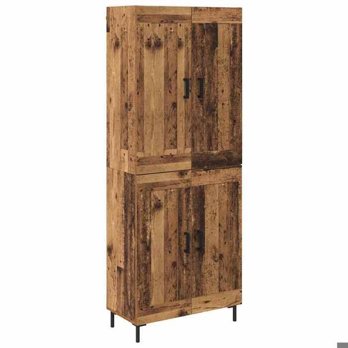 Lot de 2 Armoire haute - vidaXL - colonne de rangement - bois dingénierie - bois ancien - 695 x 34 x 180 cm - 4 portes{orl11v}